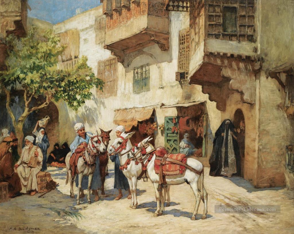 Marché en Afrique du Nord Frederick Arthur Bridgman Peintures à l'huile